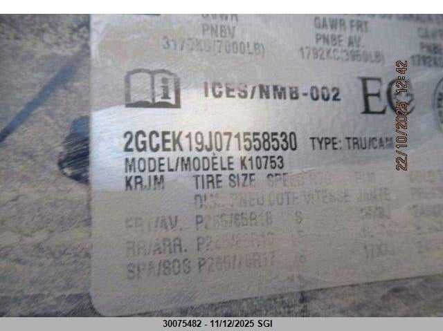 2GCEK19J071558530 2007 CHEVROLET SILVERADO photo no. 8