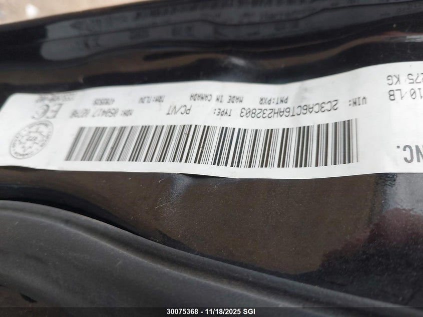 2010 Chrysler 300C VIN: 2C3CA6CT6AH232803 Lot: 30075368