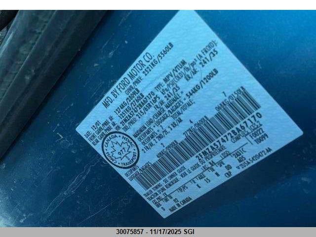 2002 Ford Windstar Sport VIN: 2FMZA57472BA67170 Lot: 30075857