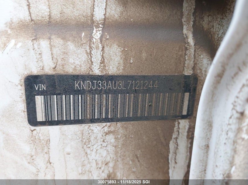 2020 Kia Soul Ex VIN: KNDJ33AU3L7121244 Lot: 30075893