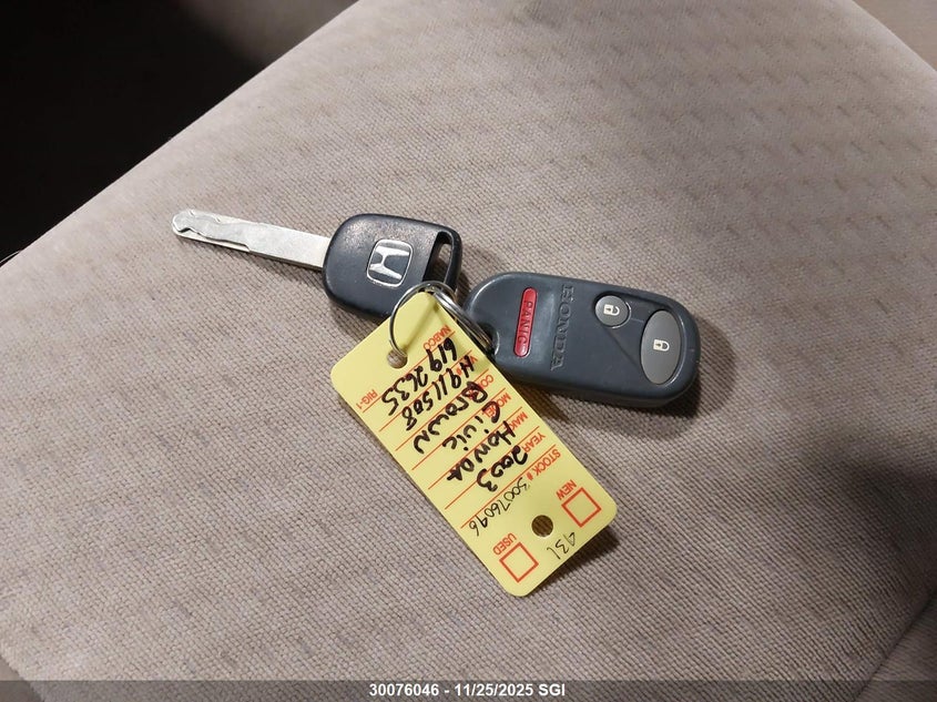 2003 Honda Civic Dx VIN: 2HGES16473H911508 Lot: 30076046