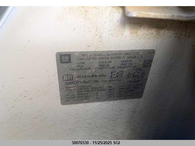 2013 GMC Terrain Slt VIN: 2GKFLVEK1D6311169 Lot: 30076530