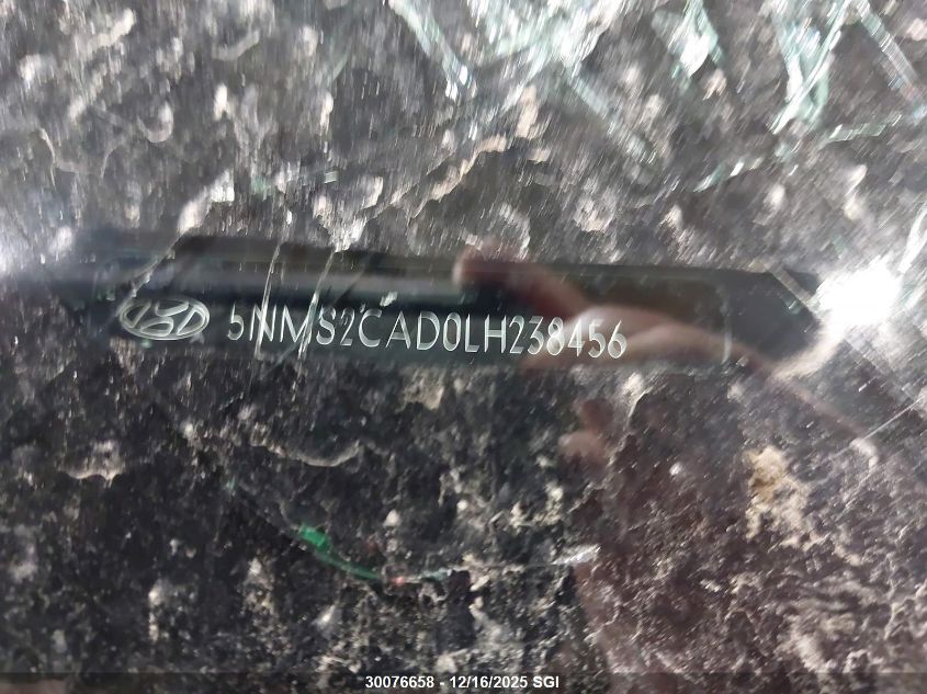 2020 Hyundai Santa Fe Se VIN: 5NMS2CAD0LH238456 Lot: 30076658