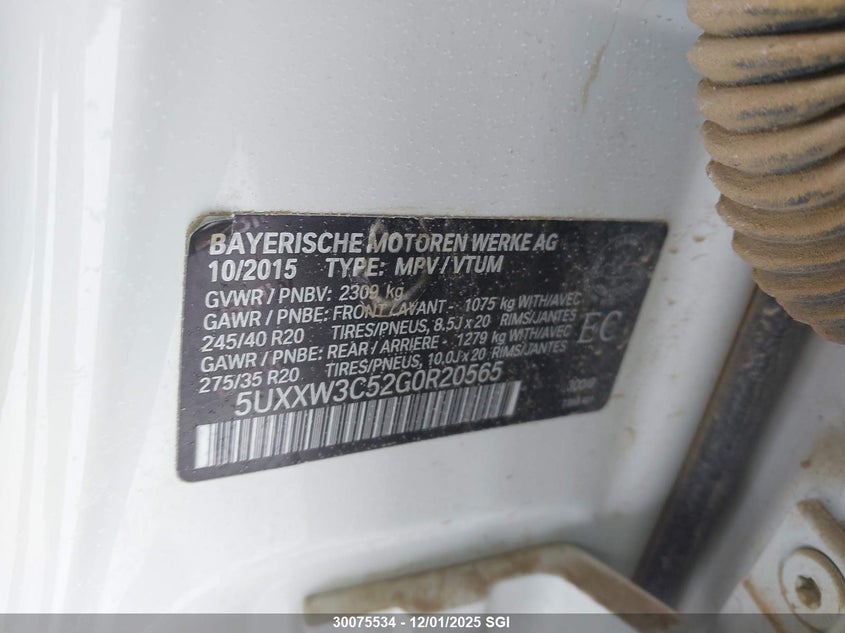 5UXXW3C52G0R20565 2016 BMW X4 photo no. 9