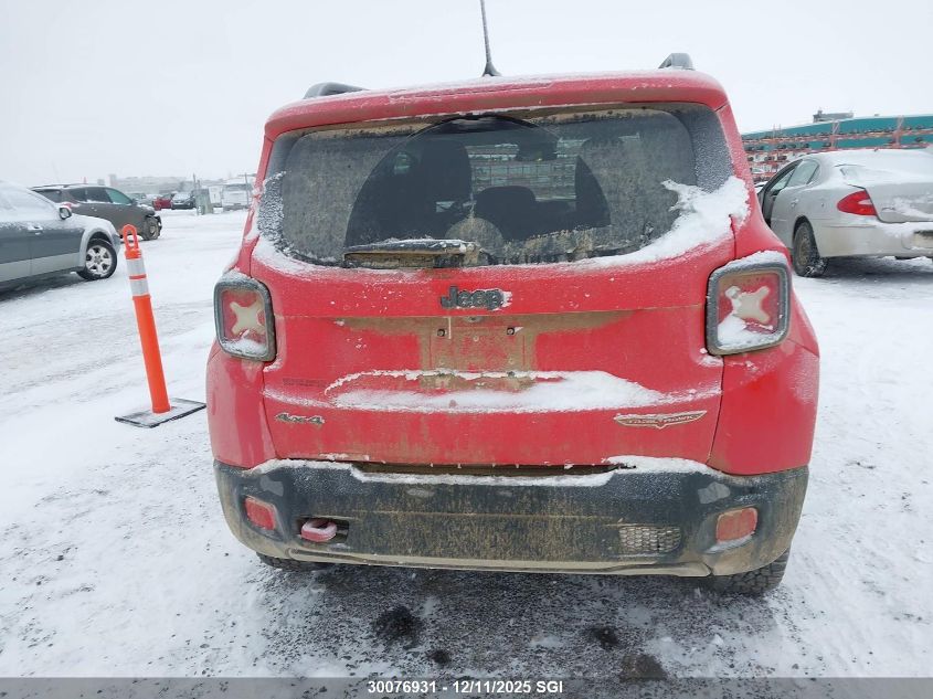 2015 Jeep Renegade Trailhawk VIN: ZACCJBCT6FPC52527 Lot: 30076931