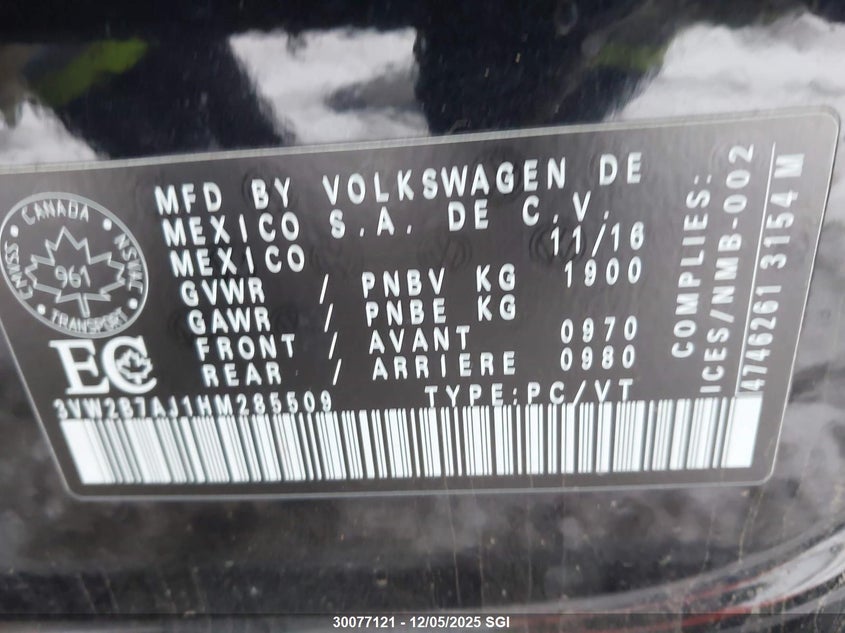3VW2B7AJ1HM285509 2017 VOLKSWAGEN JETTA photo no. 9