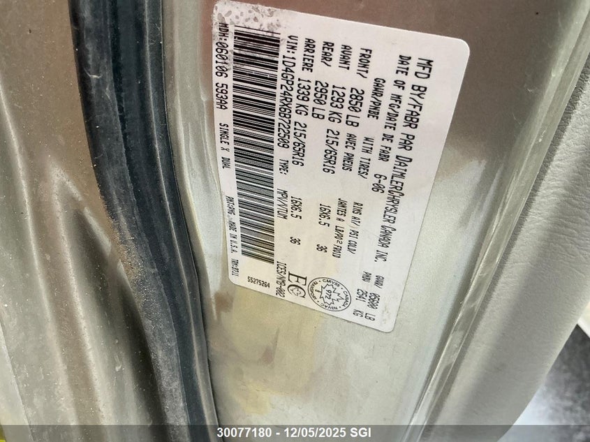 1D4GP24RX6B722509 2006 DODGE CARAVAN photo no. 4