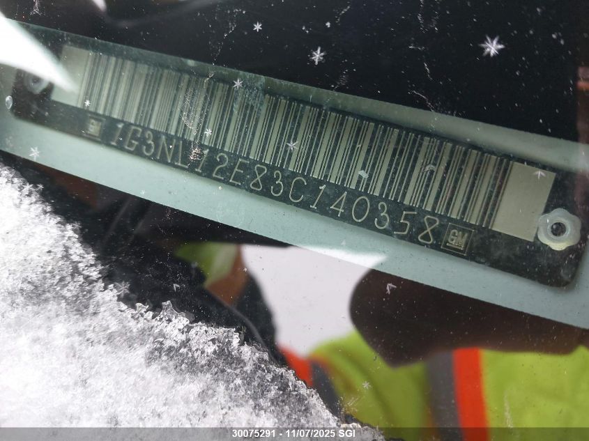 2003 Oldsmobile Alero Gl VIN: 1G3NL12E83C140358 Lot: 30075291