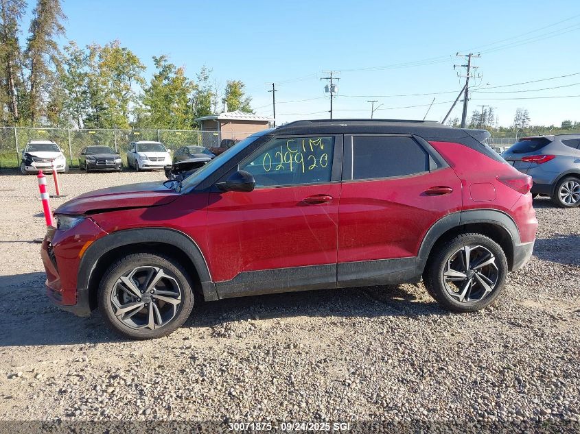 2021 Chevrolet Trailblazer Rs VIN: KL79MUSL0MB023487 Lot: 30071875