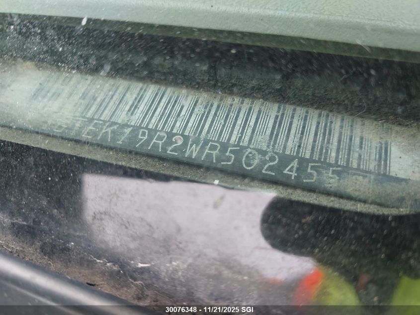 1998 GMC Sierra K1500 VIN: 1GTEK19R2WR502455 Lot: 30076348