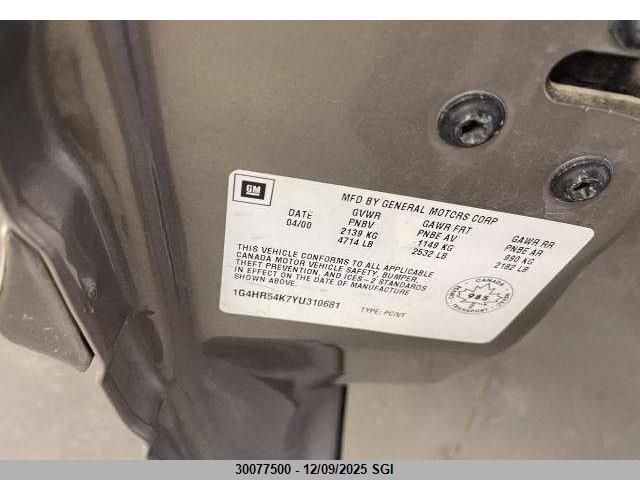 2000 Buick Lesabre Limited VIN: 1G4HR54K7YU310681 Lot: 30077500