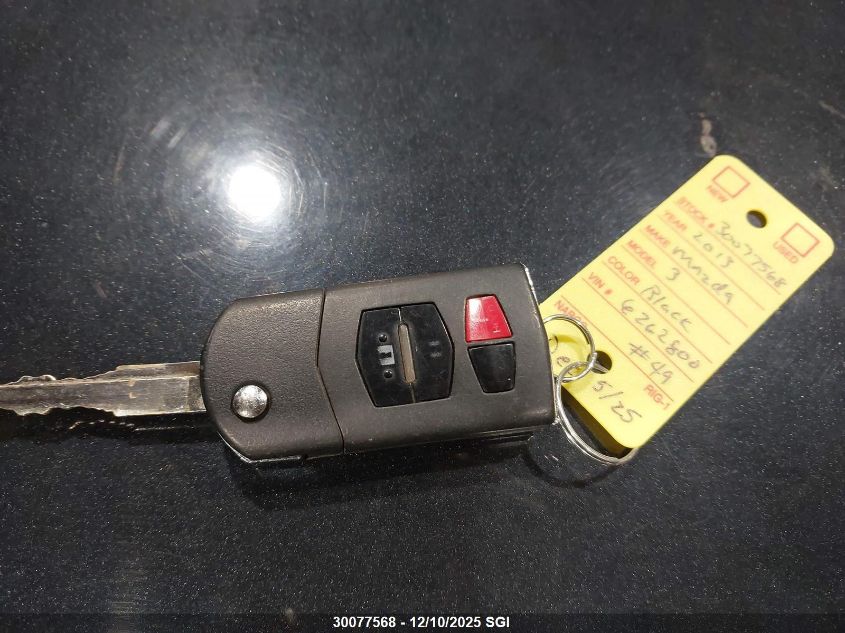 2013 Mazda 3 I VIN: JM1BL1V76D1814892 Lot: 30077568