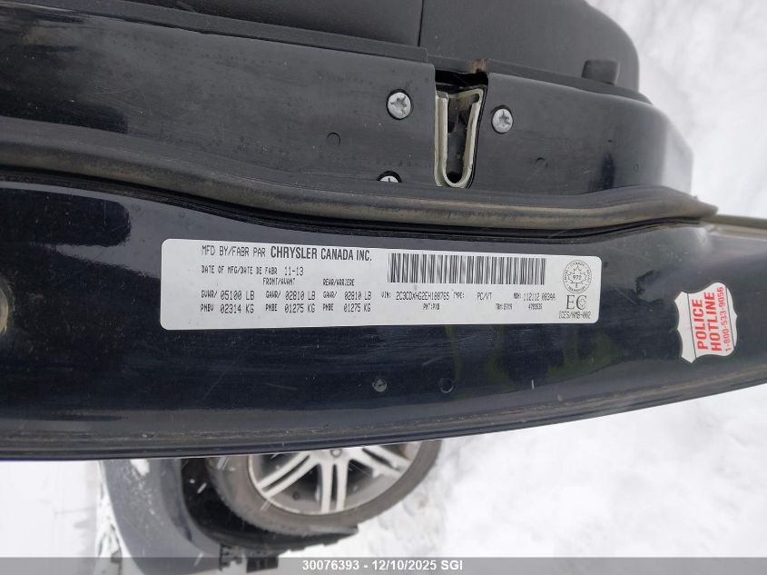 2014 Dodge Charger Sxt VIN: 2C3CDXHG2EH188765 Lot: 30076393