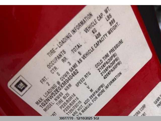 2000 Pontiac Grand Am Gt1 VIN: 1G2NV52E1YC558208 Lot: 30077770