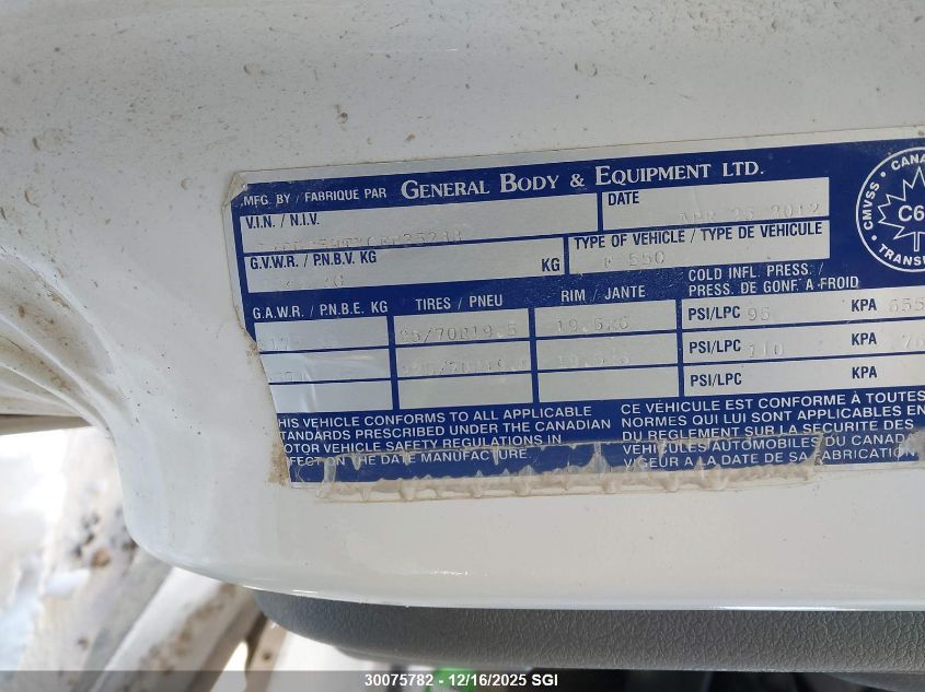 2012 Ford F550 Super Duty VIN: 1FDUF5HTXCEB35288 Lot: 30075782