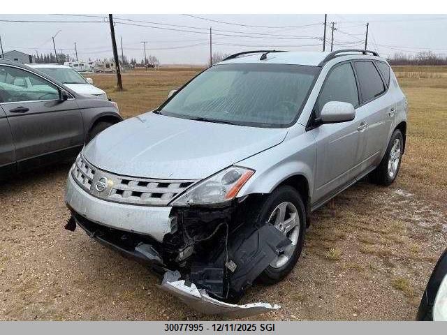 2004 Nissan Murano Sl/Se VIN: JN8AZ08W34W322156 Lot: 30077995