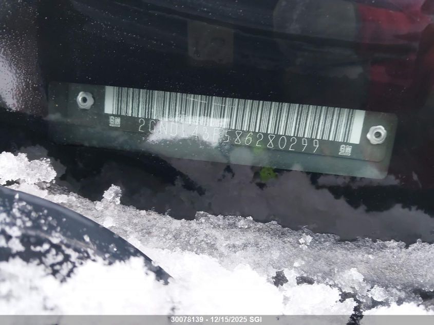 2008 Chevrolet Equinox Lt VIN: 2CNDL43F586280299 Lot: 30078139