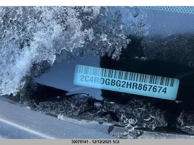 2017 Dodge Grand Caravan Se VIN: 2C4RDGBG2HR867674 Lot: 30078141