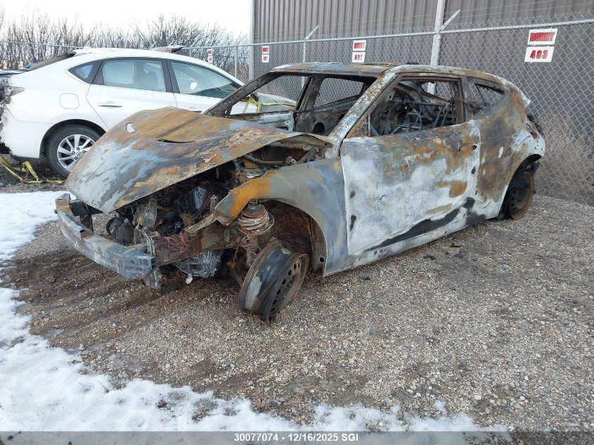 2014 Hyundai Veloster VIN: KMHTC6AD5EU206077 Lot: 30077074