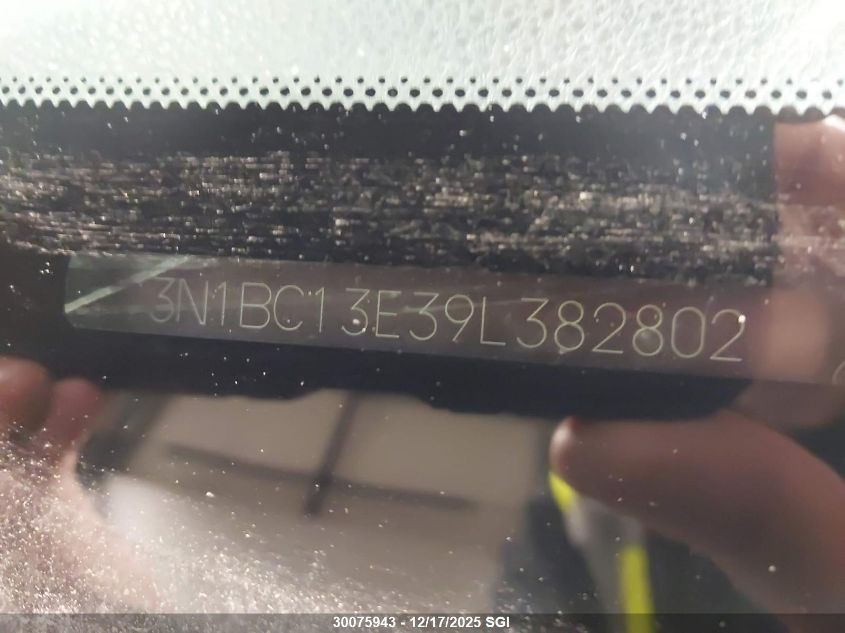 2009 Nissan Versa S/Sl VIN: 3N1BC13E39L382802 Lot: 30075943