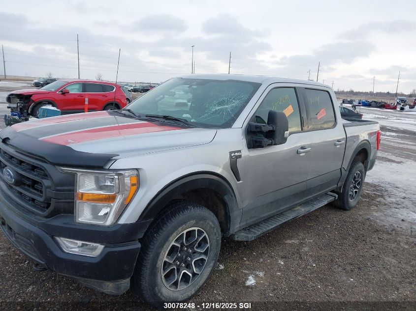 2021 Ford F150 Supercrew VIN: 1FTFW1E52MFB97081 Lot: 30078248