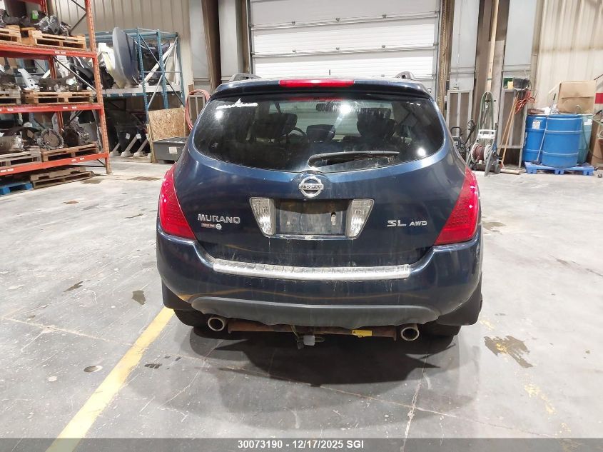 2007 Nissan Murano Sl/Se/S VIN: JN8AZ08W97W658608 Lot: 30073190