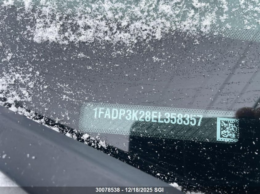 2014 Ford Focus Se VIN: 1FADP3K28EL358357 Lot: 30078538