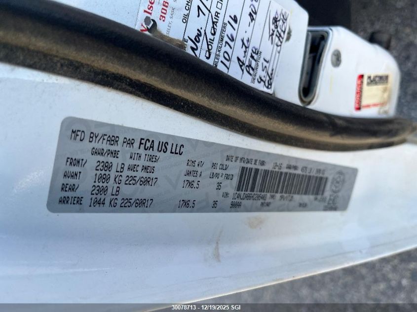 2017 Jeep Compass Sport VIN: 1C4NJDAB6HD205403 Lot: 30078713