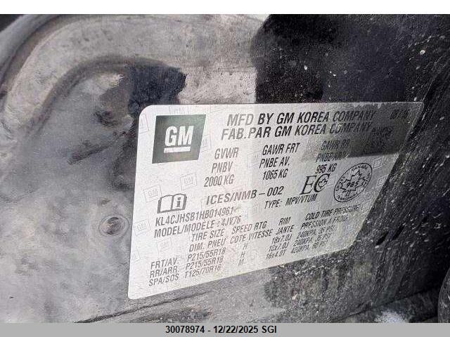 2017 Buick Encore Premium VIN: KL4CJHSB1HB014961 Lot: 30078974