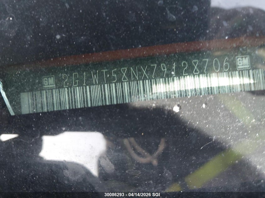 2007 Chevrolet Impala Lt VIN: 2G1WT58NX79128706 Lot: 30086293