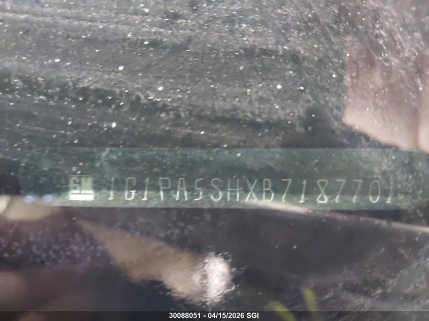 2011 Chevrolet Cruze Ls VIN: 1G1PA5SHXB7187701 Lot: 30088051