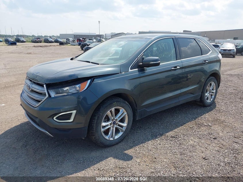 Vin: 2fmtk4j82fbb36118, lot: 20133216, ford edge sel 20152