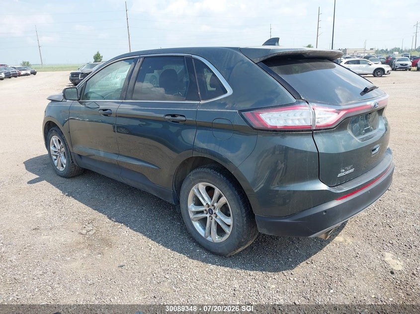 Vin: 2fmtk4j82fbb36118, lot: 20133216, ford edge sel 20153
