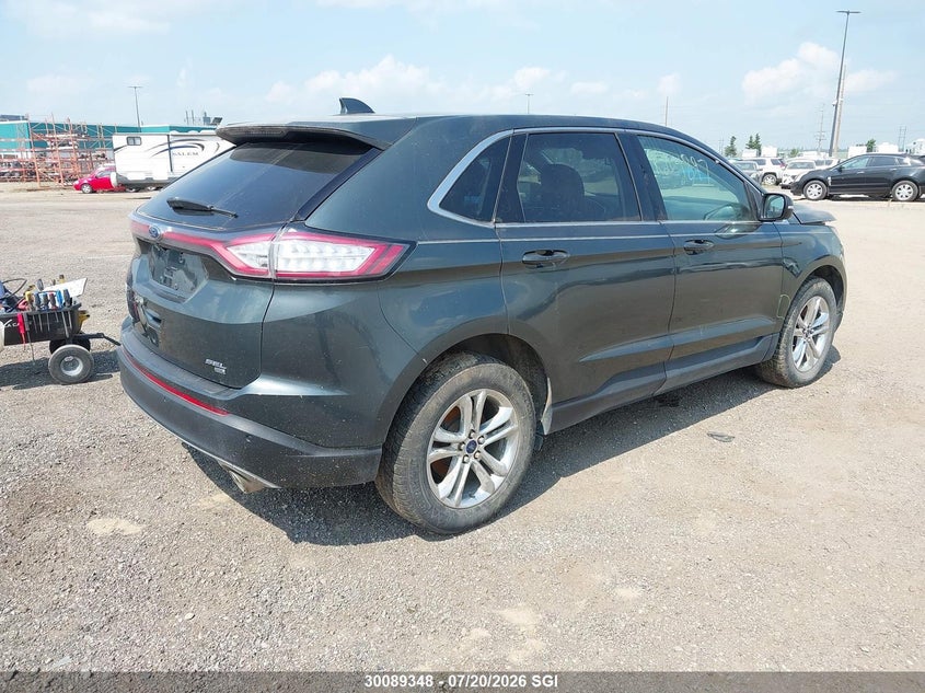 Vin: 2fmtk4j82fbb36118, lot: 20133216, ford edge sel 20154