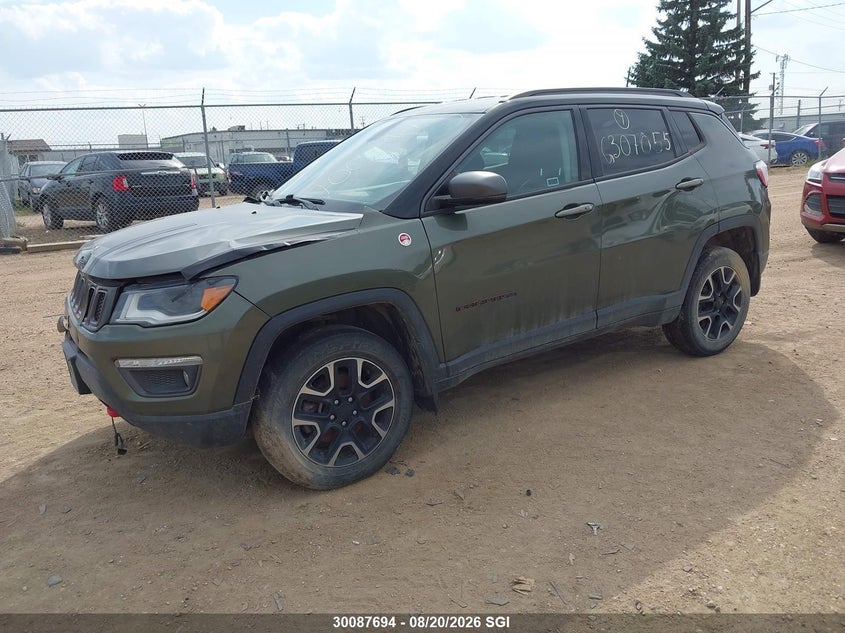 2019 Jeep Compass, Удар спереди, IAAI, VIN 3C4NJDDB7KT700349 — фото 2