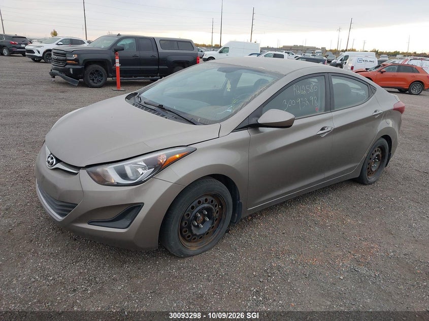 2014 Hyundai Elantra Se/Sport/Limited, Hail, IAAI, VIN 5NPDH4AE1EH494889 — photo 2