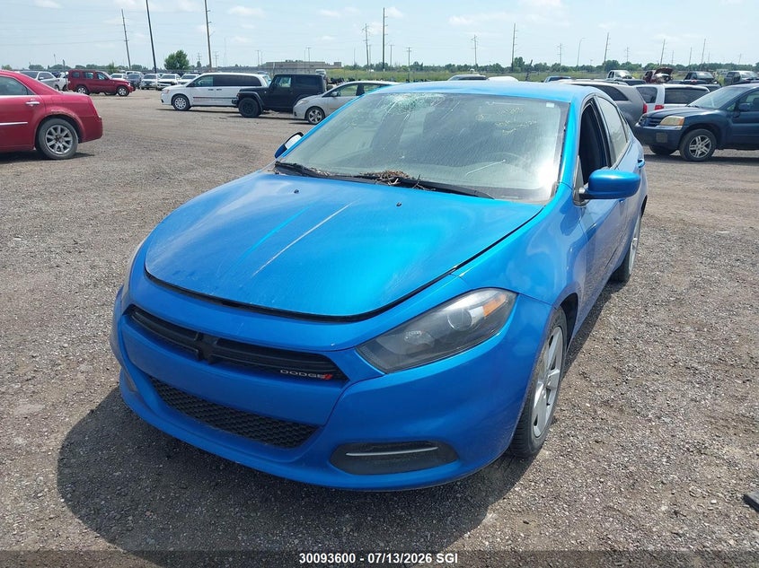 Vin: 1c3cdfbb0gd563382, lot: 20139524, dodge dart sxt 20162