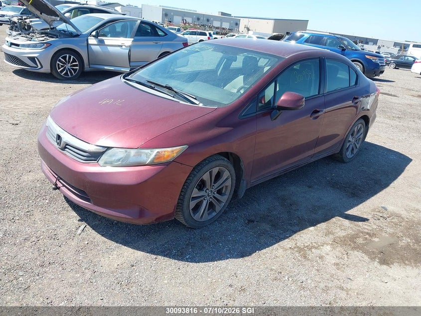 2012 Honda Civic, Град, IAAI, VIN 2HGFB2F45CH018005 — фото 2