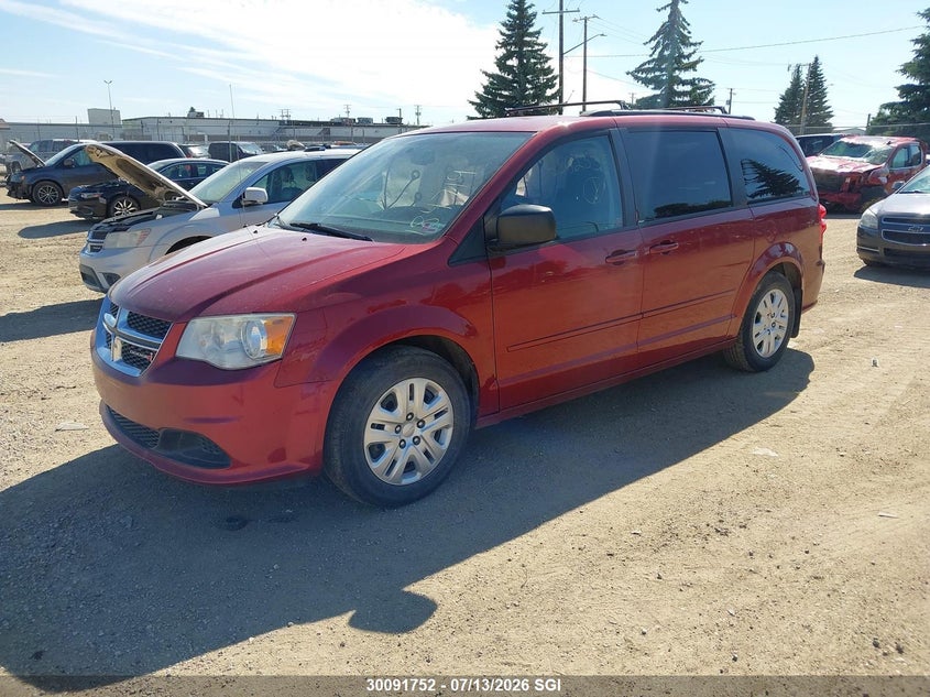 2014 Dodge Caravan, Правый бок, IAAI, VIN 2C4RDGBG7ER184719 — фото 2