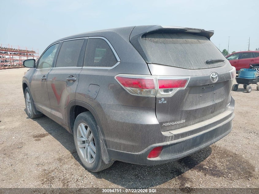 Vin: 5tdbkrfh2gs309108, lot: 20141065, toyota highlander le/le plus 20163