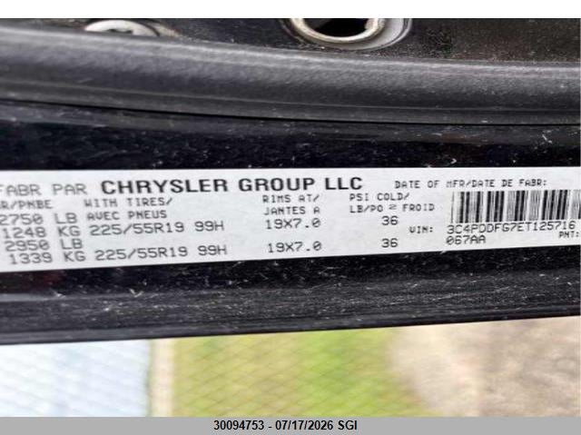2014 Dodge Journey R/T VIN: 3C4PDDFG7ET125716 Lot: 30094753