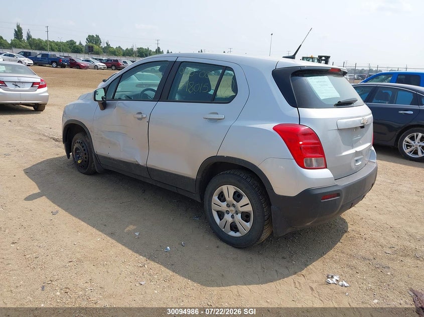 Vin: 3gncjkeb4el193125, lot: 20141414, chevrolet trax ls 20143