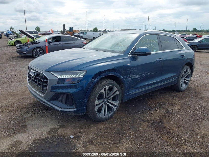2019 Audi Q8, Левый бок, IAAI, VIN WA1FVAF13KD012702 — фото 2