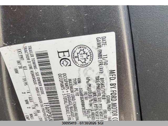 Vin: 1fahp3gn9bw203511, lot: 20141946, ford focus ses 20113