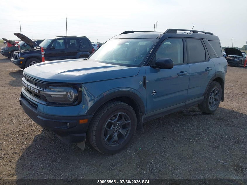 2021 Ford Bronco Sport Outer Banks, Град, IAAI, VIN 3FMCR9C63MRB10520 — фото 2