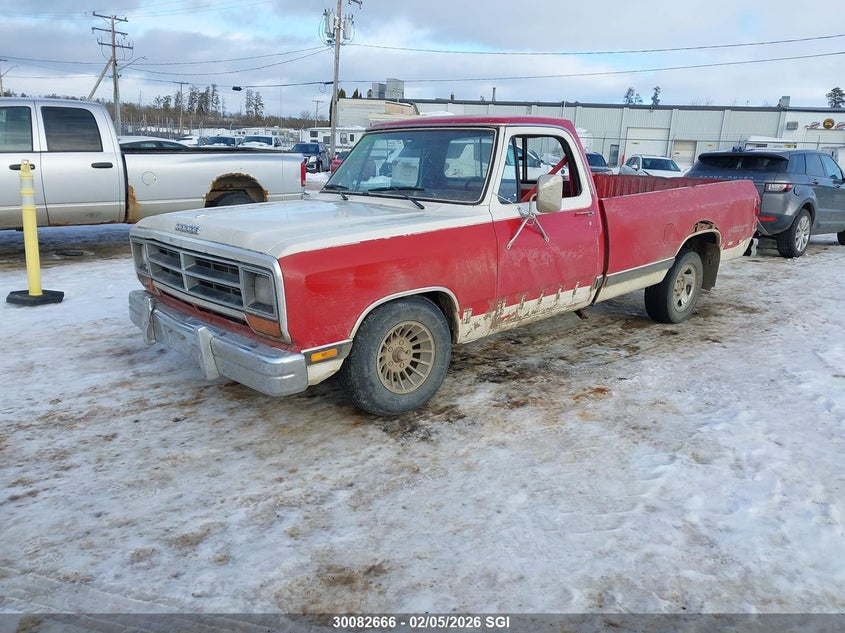 1987 Dodge D/W Series, Викрадення, IAAI, VIN 1B7HD14T1HS455540 — фото 2