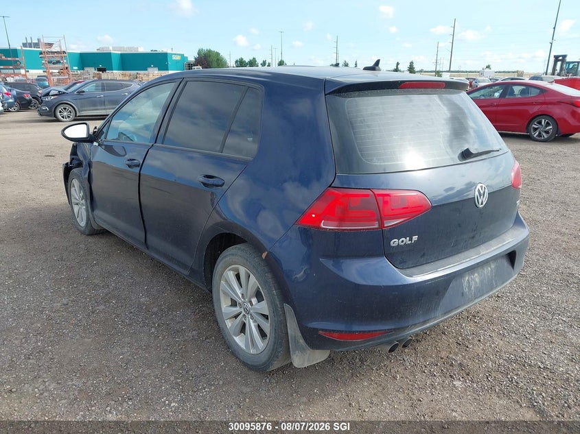 Vin: 3vw2a7au0fm046205, lot: 20142509, volkswagen golf tdi 20153