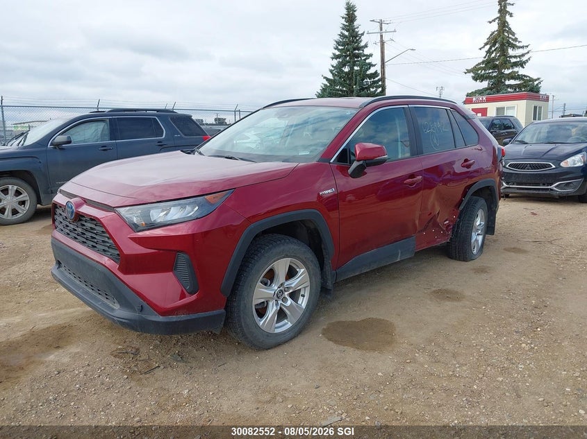 2020 Toyota Rav4 Hybrid Le, Левый зад, IAAI, VIN 2T3BWRFV0LW096467 — фото 2