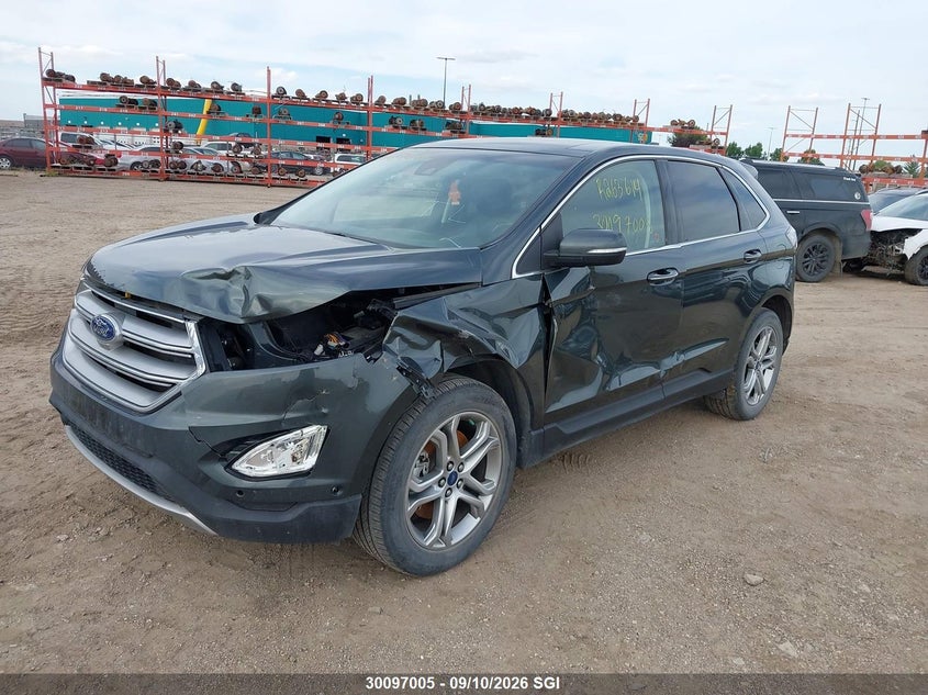 Vin: 2fmpk4k89fbb23897, lot: 20143973, ford edge titanium 20152