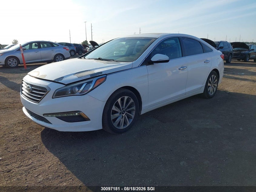 2016 Hyundai Sonata, Hail, IAAI, VIN 5NPE24AF1GH409499 — photo 2